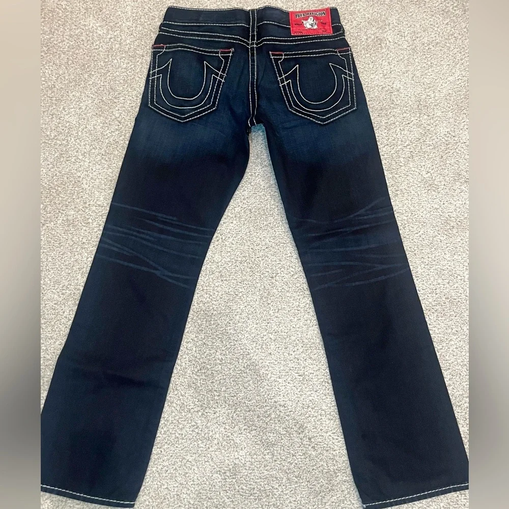 Vintage True Religion Men's Indigo Straight Jeans